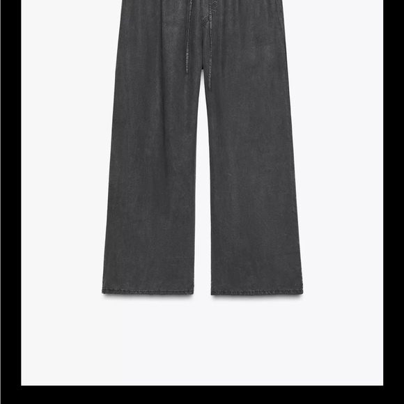 Zara FLOWY CROP PANTS - Picture 6 of 8